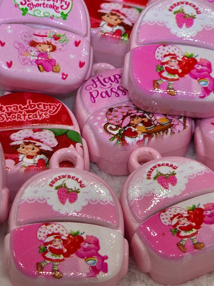 Strawberry shortcake backpack-  3D charms