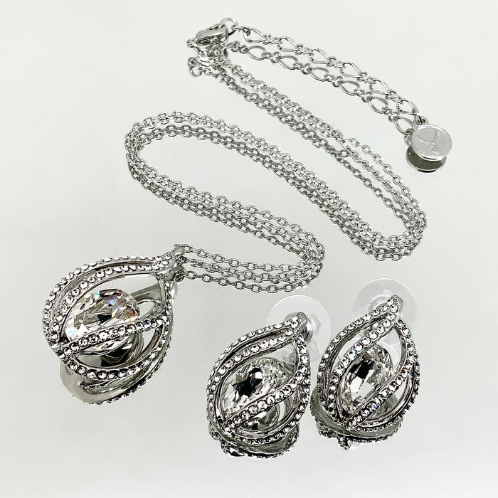Teardrop Shape Oval Crystal Set