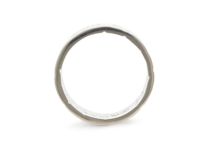 Textured Flat Band, Sterling Silver