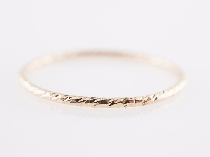 Textured Stacking Wedding Band in 14k Yellow Gold
