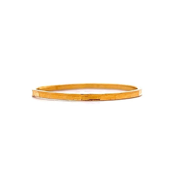 Thin Geometric Stacking Ring 22k Yellow Gold