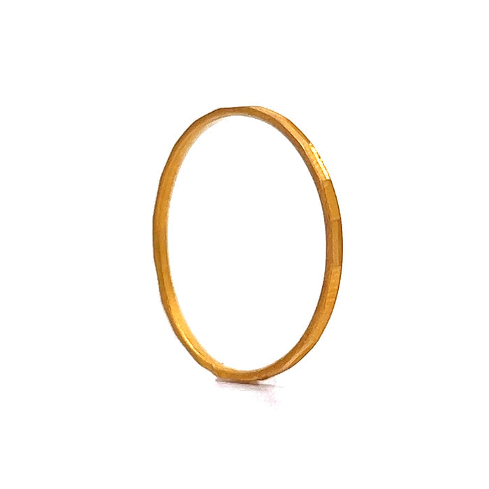 Thin Geometric Stacking Ring 22k Yellow Gold