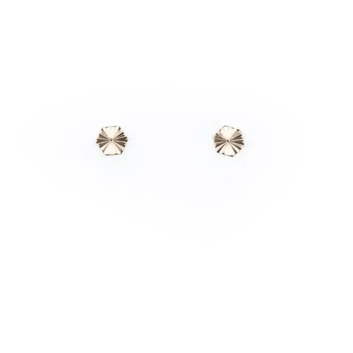 tiny starburst hexagon studs