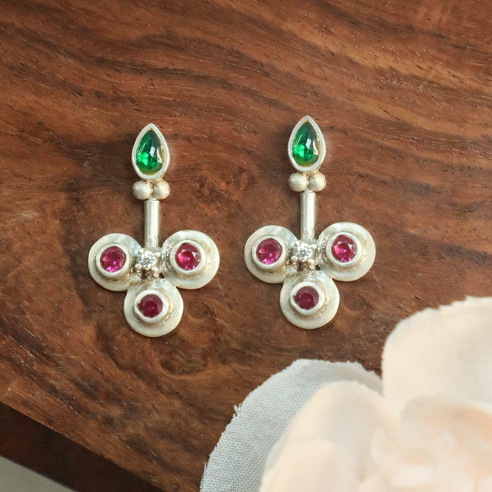 Tri Goddess 92.5 Sterling Silver Bugadi(Pierced)