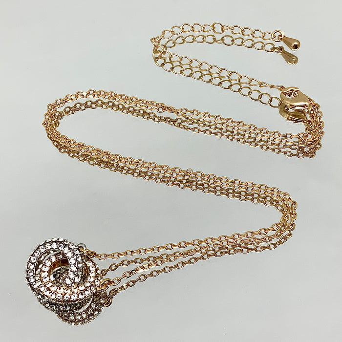 Two-Ring Crystal Necklace