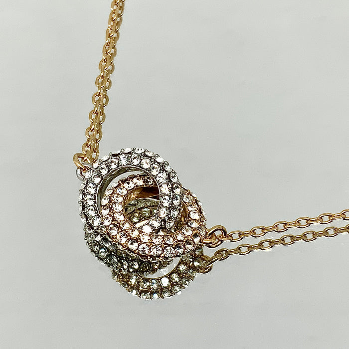 Two-Ring Crystal Necklace