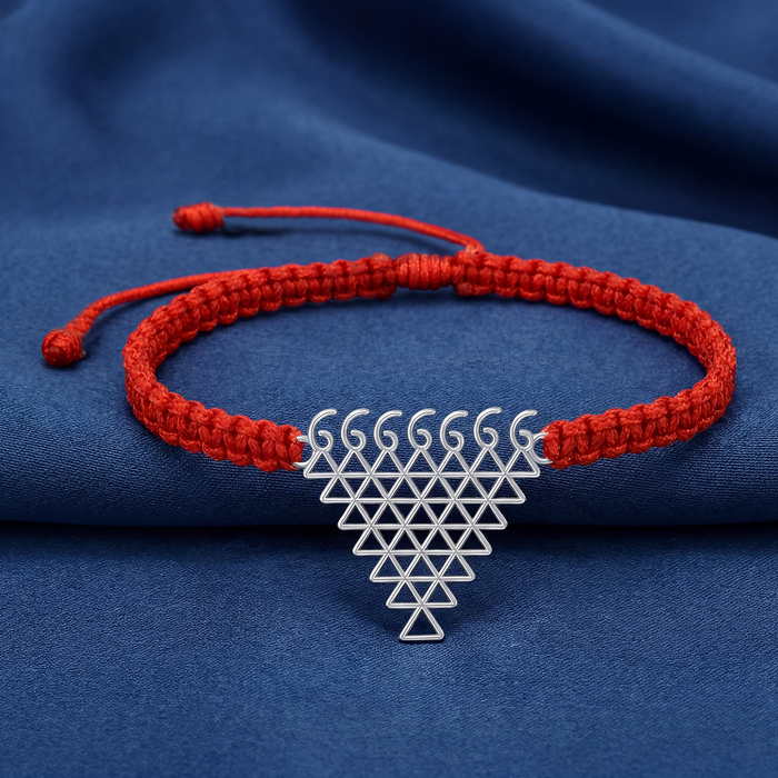 Unniyarcha 925 Pure Silver 7 Line Saraswati Yantra bracelet