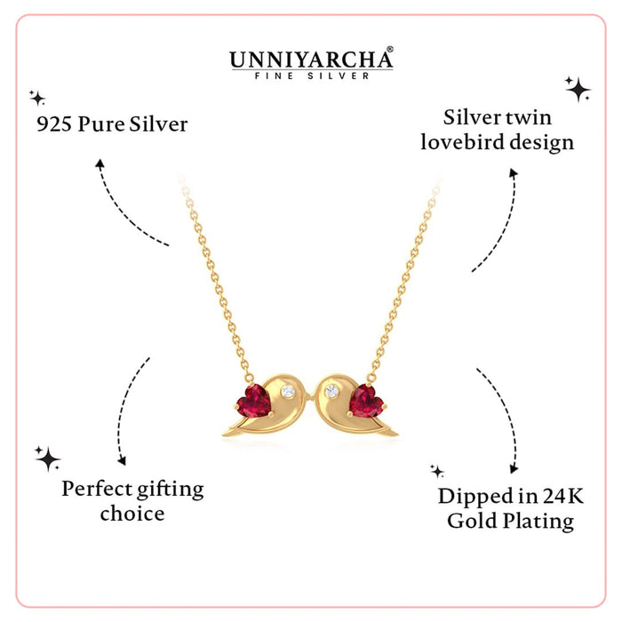 Unniyarcha 925 Pure Silver Eternal Companions Necklace