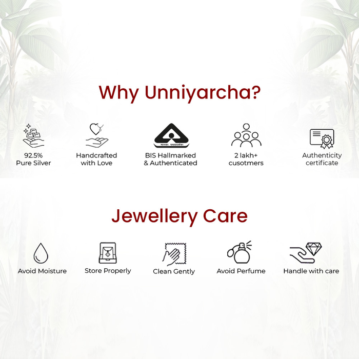Unniyarcha 925 Pure Silver Eternal Companions Necklace