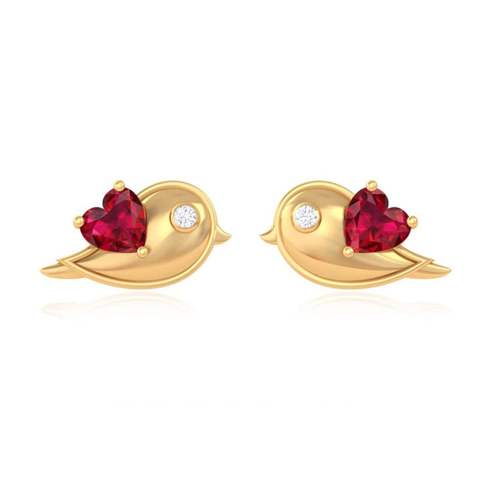 Unniyarcha 925 Pure Silver Forever Lovebirds Earrings