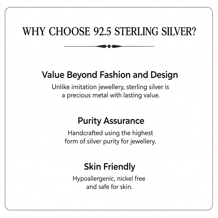 Unniyarcha 925 Pure Silver Green stone earring
