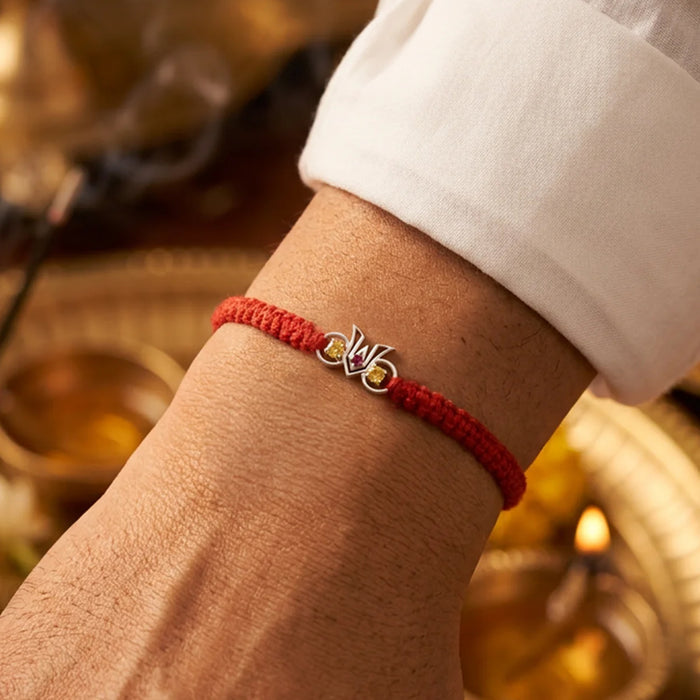 Unniyarcha 925 Pure Silver Lord Jagannath Tilak Bracelet