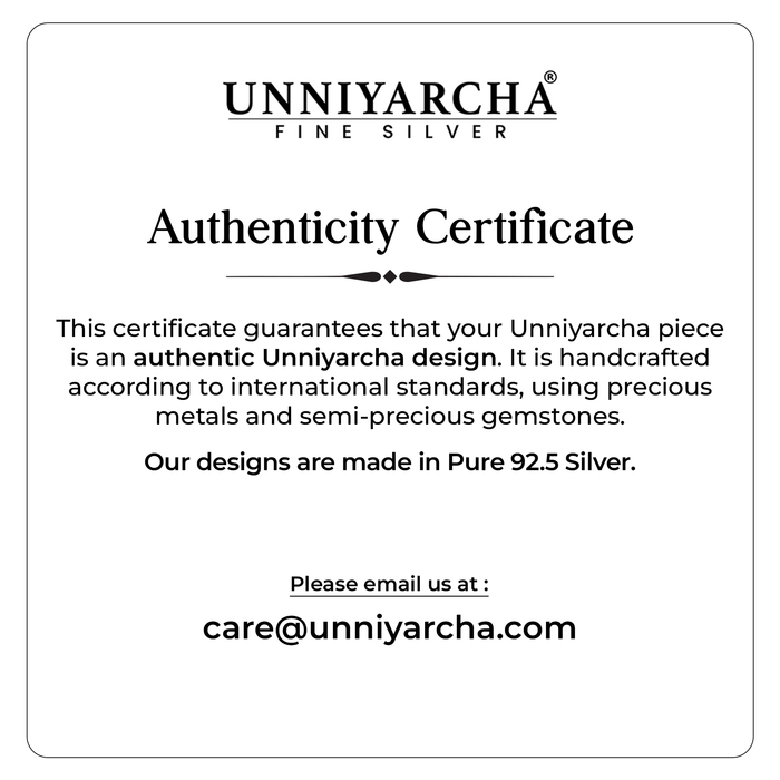 Unniyarcha 925 Pure Silver Shivling Rakhi with Chandan Tilak set