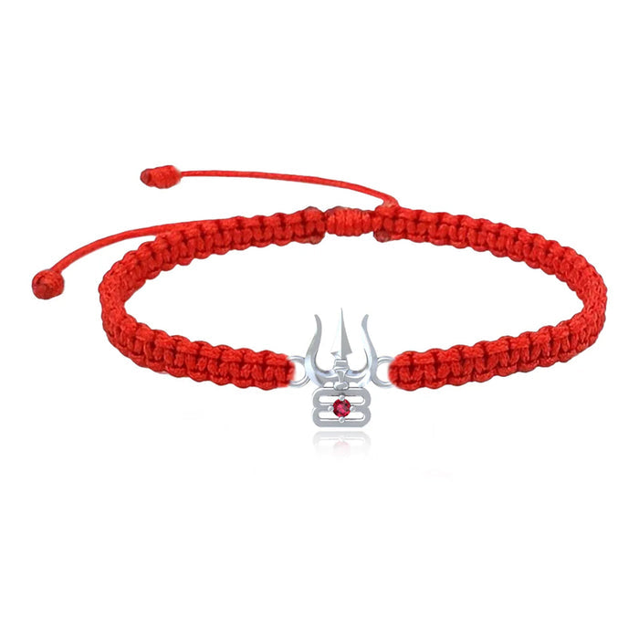 Unniyarcha 925 Pure Silver Trishul with Tripundra Bracelet
