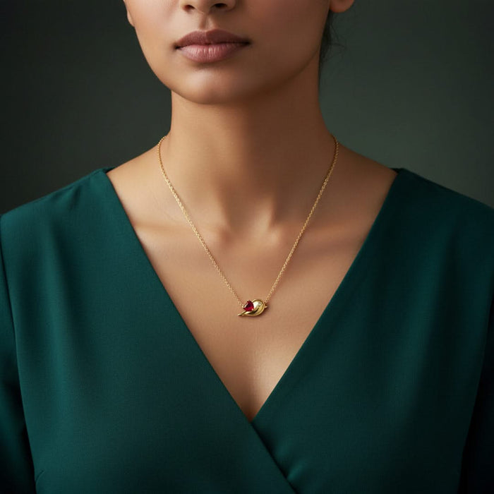 Unniyarcha 925 Pure Silver Whisper of Love Necklace