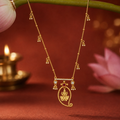Unniyarcha 925 Silver Gold-Plated Manga Lakshmi Necklace