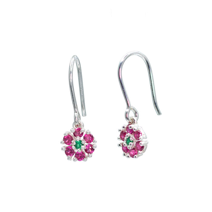 Unniyarcha Ruby Bloom Drop Earrings