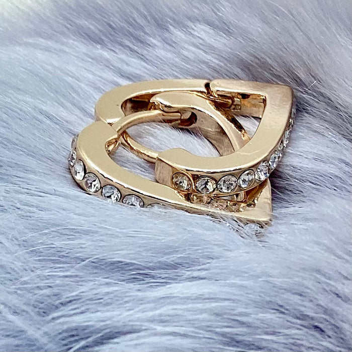 V-Shape Crystal Earrings