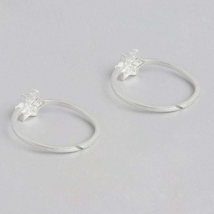 White Zircon92.5 Sterling Silver Toe ring