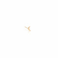 14K Yellow Gold Crescent Moon Stud Earring